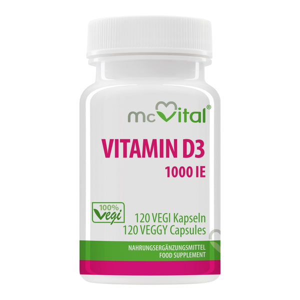 Vitamin D3 1000 I.E. - 120 vegane Kapseln